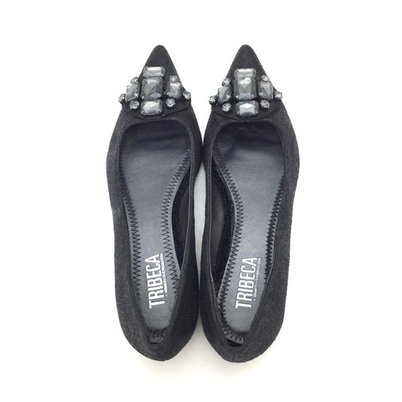 Kenneth Cole Tribeca Jewelry Pointed toe Ballet Flat Black - Picture 7 of 9